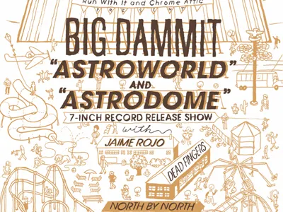 Astro Show Poster big dammit brown chocolate crazy design detailed french paper company fuck illustration jessehoradotcom lettering maze orange orange fizz poster screen print show show poster silkscreen