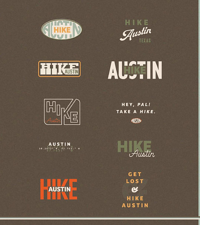 Hike Austin Logo Design austin branding brand design brand identity branding design graphic design hiking merch design logo logo design merch merch design merch logo texas branding