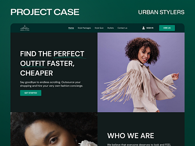 Urban Stylers - Project Case case case study clothes design fashion project style stylists stylists website ui ux web design website