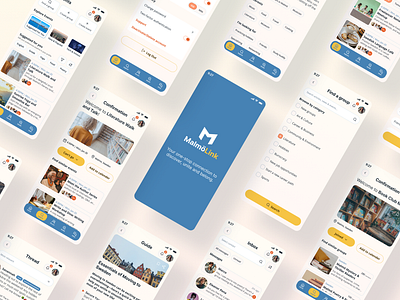 MalmoLink - Social Event Management App app design app ui app ui ux application design application ui event app event management figma app ui figma design landing page mobile app ui prototype saas ui ux