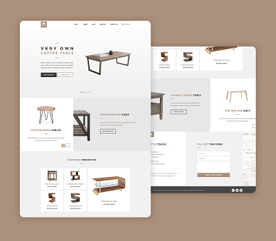 Koffee | Web & Mobile Design Concepts app branding concepts design design mockups furniture graphic design landing page logo mobile app mobile design mockups online shop responsive layout tablet ui uiux user experience web design website