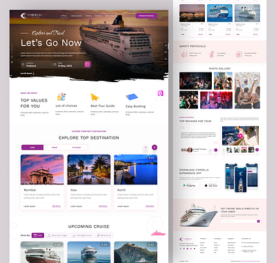 Travel Your Destination in Luxury Cruises agency cruise cruise landing page cruise line cruises booking cruises travel cruises website destination holyday check home page landing page luxury cruises ship tour travel agency travel cruises ui design ux design web web design