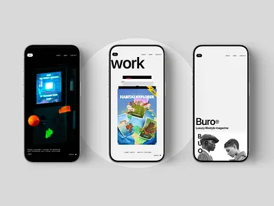 My portfolio page animation clean typography ui ux website