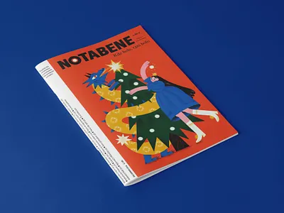 NotaBene cover character design christmas cover illustration editorial illustration magazine