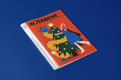 NotaBene cover character design christmas cover illustration editorial illustration magazine