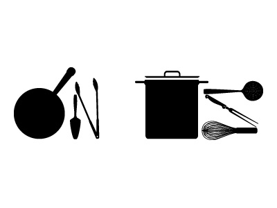 Can you read it? icons readable utensils