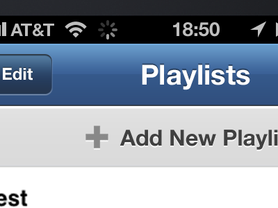 Audio Player Topbar controls ios iphone player