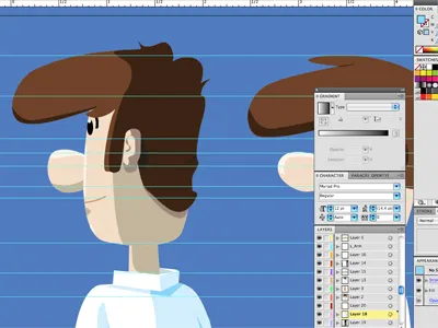 Character Illustration animation character cool guy illustration vector