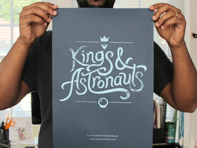 K&A Poster astronauts documentary film kings poster silkscreen