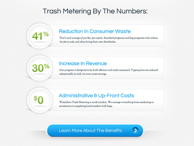 Trash This blue button circles clean green infographic shadow texture white
