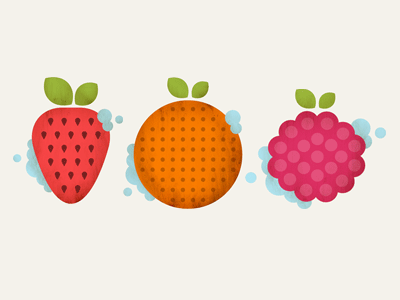 Fruit Scrubbies brand fruit graphic illustration texture vector