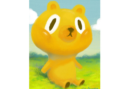 Yellow bear- baer digital illustration ssebong