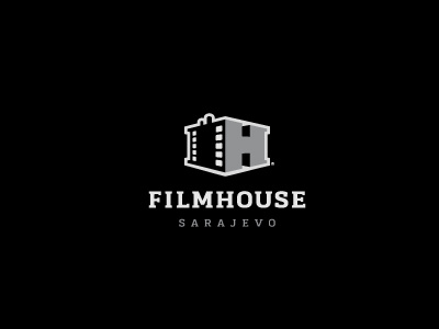 FILMHOUSE adilovic art house bosnia and herzegovina corner entrance exit film house film strip flip h letter lights movie muamer muamer adilovic perspective production sarajevo windows work ©