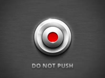 Do Not Push button metal push