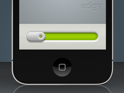 switch to slider Rebound button edgy green iphone knob lockscreen slider switch theming ui unlock ux white