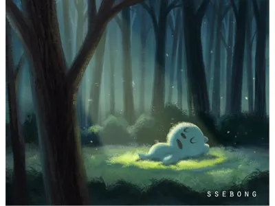 Sleeping bear. bear digital illustration ssebong