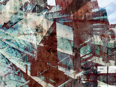 Photo Collage Bottom Section art blue brown chicago collage photography texture white