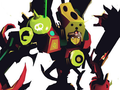 Meka - Fruit graphic mecha meka photoshop robot speed painting