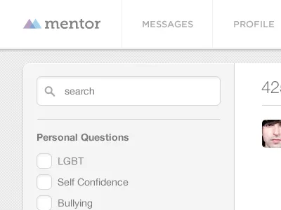 Mentor - Search angel hack ui ux web design