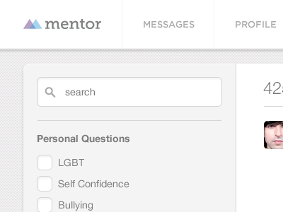 Mentor - Search angel hack ui ux web design