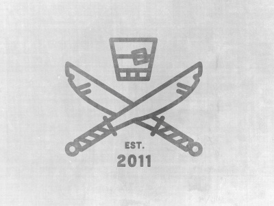 Macheddy's Secondary cocktail drink identity logo machette