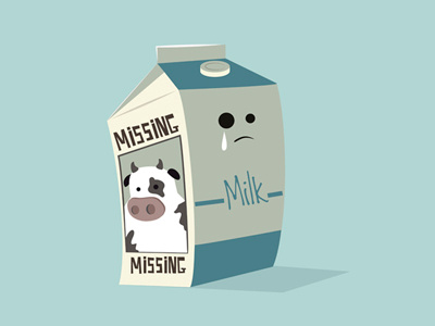 Missing cow cry milk