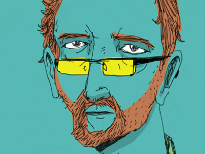 Some Guy illustration sketchbook yellow