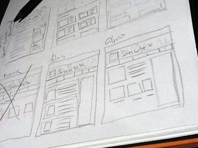 My new website layout sketch web design