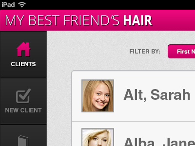 Best Friend's iPad gradients ipad ui