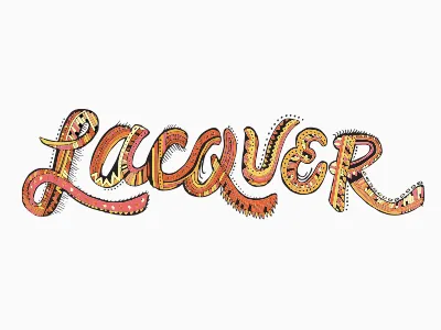 Lacquer hand lettering l lettering logo logotype r