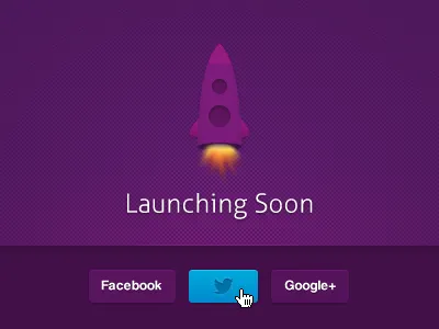 Social Footer button footer icon rocket social twitter ui user interface