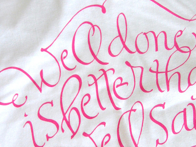 t-shirt calligraphy handwriting lettering t shirt