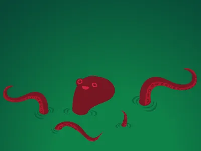 Redfest squid thing cartoon illustration illustrator octopuss redfest squid vector