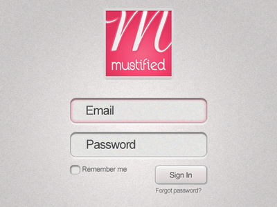 Mustified Login button login login form pakistan pink texture website