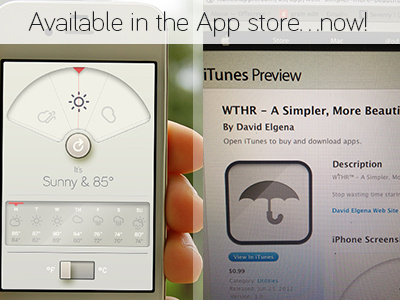 WTHR™ - In the App store now! For realz! adam adam whitcroft app brisk celsius climacons dieter dieter rams kelvin rams temperature ui weather wthr