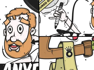 Tar Anyforty Detail anyforty beard copic detail illustration illustrator vector