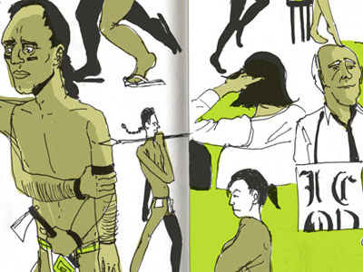 Sketchbook page illustration sketchbook