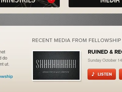 Ruined button gradient shadow texture