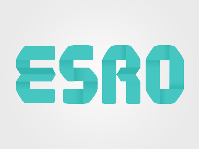 ESRO business logo modular ribbon soft turquoise