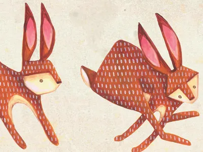 Animals In Motion 2 acrylic animals handmade illustration paint