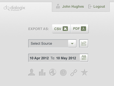 Dialogix UI Elements admin design social media ui web