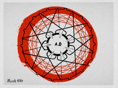 Circle of Madness circle graph grunge layered old texture