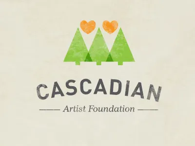 Cascadian Artist Foundation artist cascades hearts logo music npo pnw trees youth
