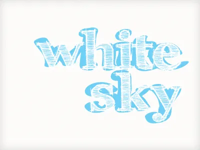 White Sky blue bright light sketch white