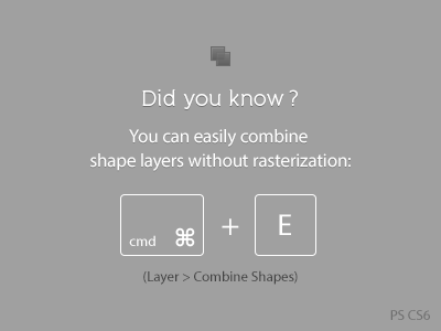 Photoshop CS6 Tip combine cs6 layer path photoshop tip