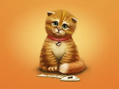 Kitty cat character illustrations kitty