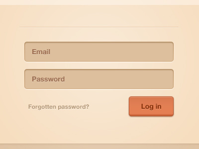 Login button field form in login sign