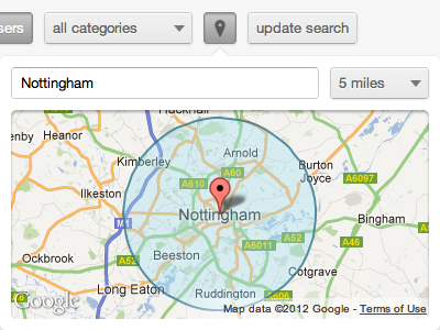 Location Drop-down geolocation google maps map ui