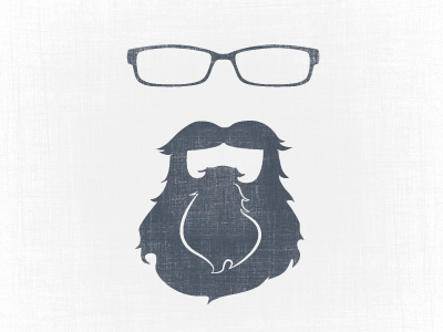 Bearded Creative beard glasses illustration logo