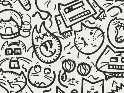 Cats cats illustration tablet